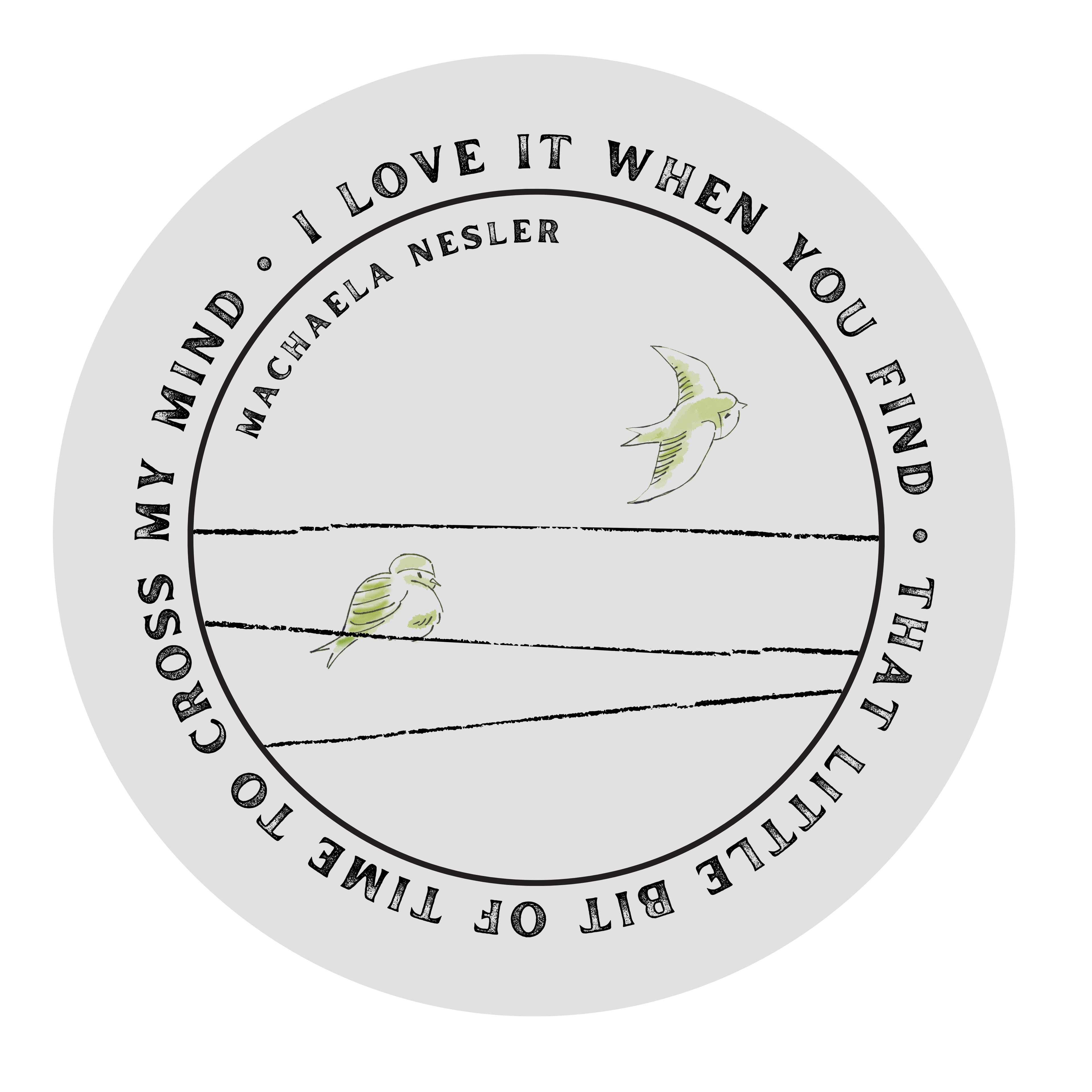 Cross My Mind Sticker